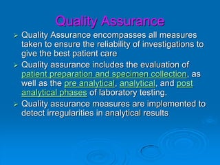 Quality assurance in relation to medical laboratory accreditation | PDF