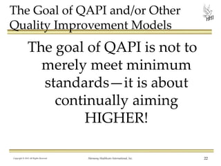 Quality Assurance Performance Improvement: 12 Steps to Excellence! | PPTX