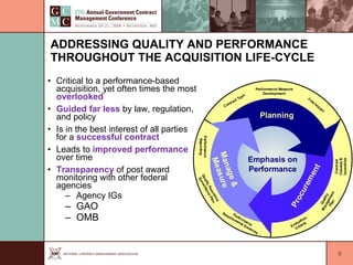 Quality Assurance & Post Award Performance Measurement | PPT