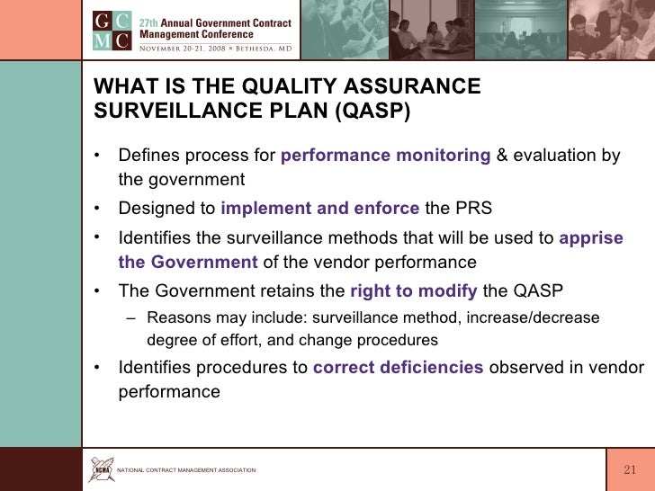 Quality Assurance & Post Award Performance Measurement