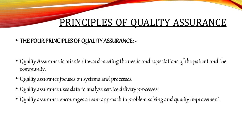 Quality assurance ppt