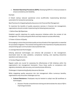 Quality Assurance Services A Key Player in Effective Financial Risk ...