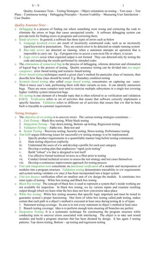 Quality assurance tests | PDF