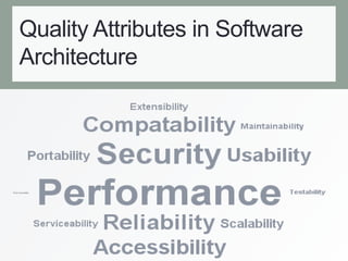 Quality Attributes in Software
Architecture
 