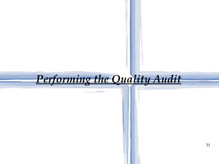 Performing the Quality Audit 