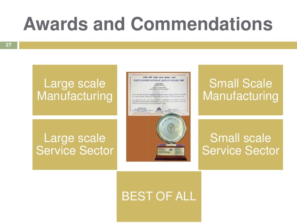 Quality awards and certifications