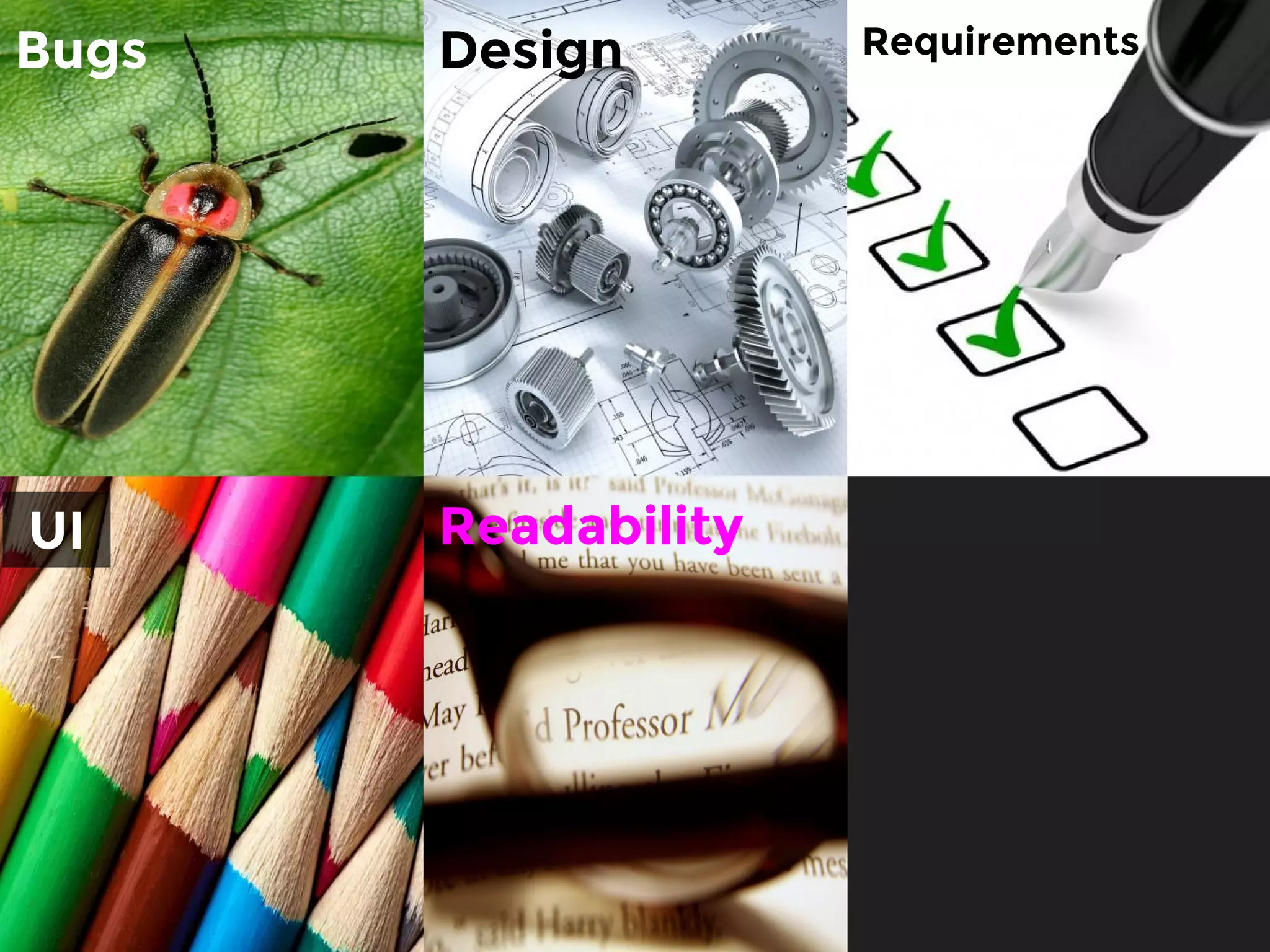 Bugs Design Requirements
UI Readability
 