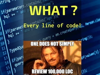 Every line of code!
WHAT ?
 