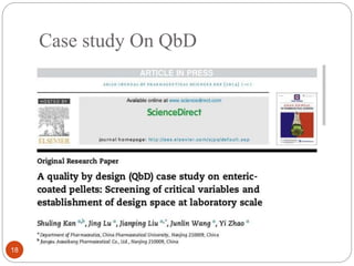 Case study On QbD
18
 