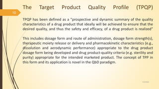 Quality by Design and Process Analytical Technology | PPTX