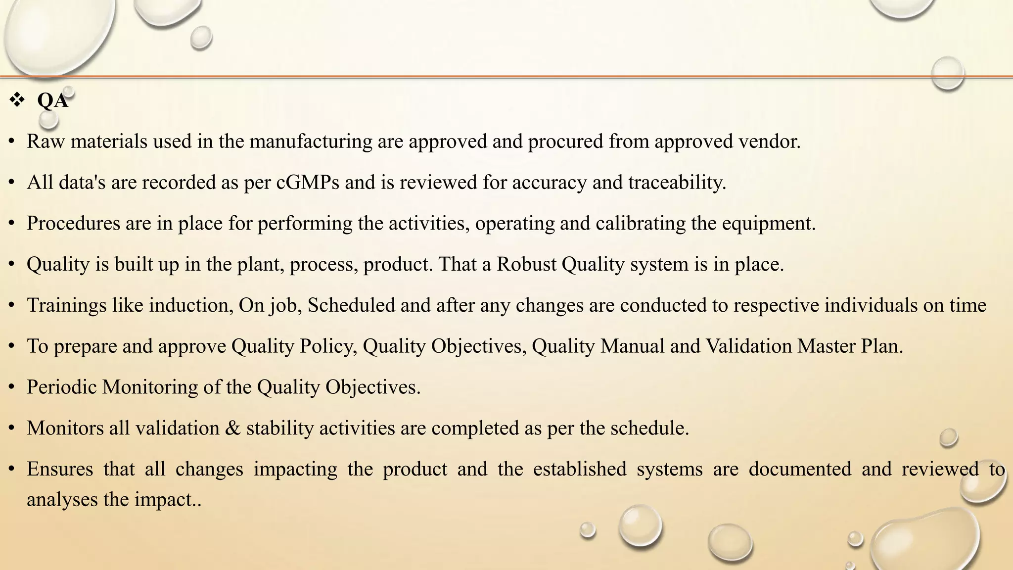 Quality by design (QbD) and process analytical technology (PAT) | PPTX