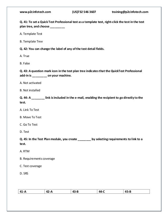 true or false test template