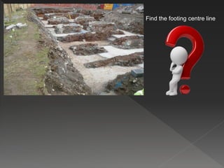 Find the footing centre line
 