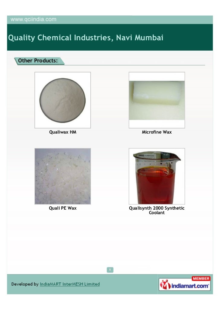 Quality Chemical Industries, Navi Mumbai, Wax Emulsions