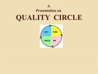 A
    Presentation on

QUALITY CIRCLE
 