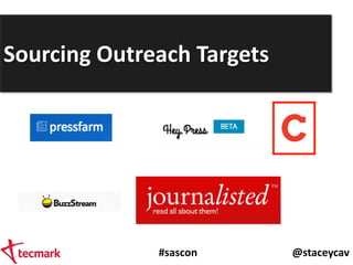 #sascon @staceycav
Sourcing Outreach Targets
 