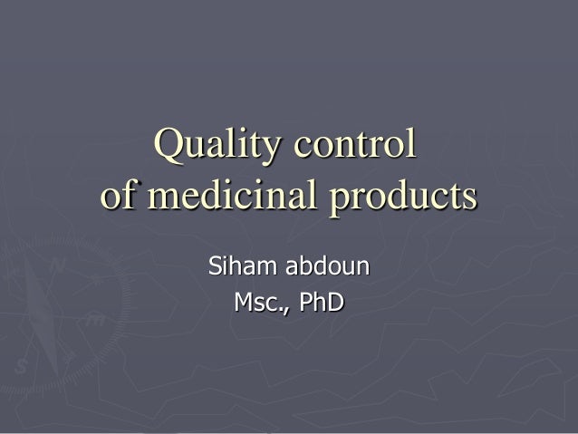 quality control of pharmaceutical products quality control products