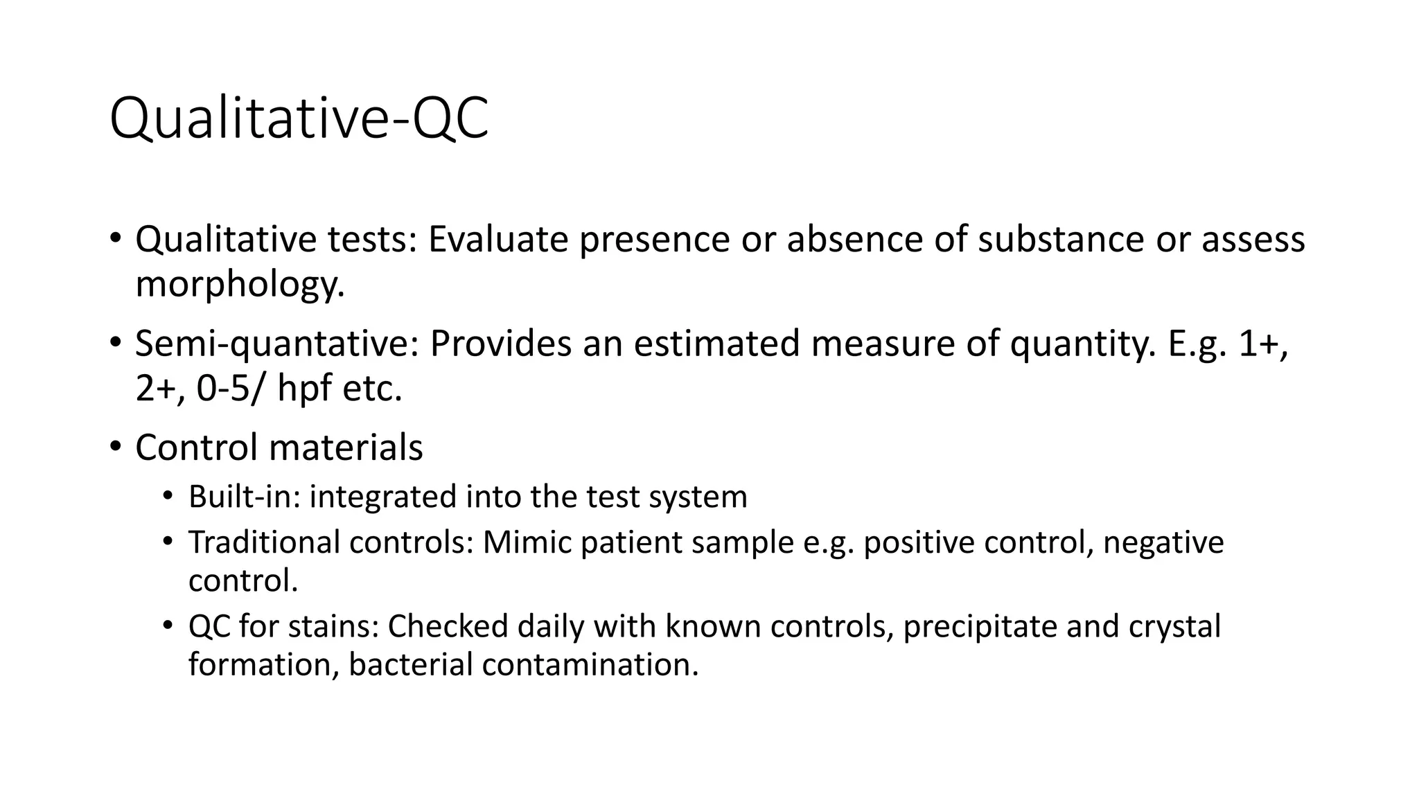 Quality Control for Medical Laboratories | PPTX