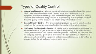 Quality control and inspection presentation | PPTX
