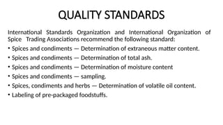 Spice Inspection QUALITY CONTROL AND SAFETY OF SPICES.pptx