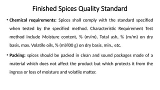 Spice Inspection QUALITY CONTROL AND SAFETY OF SPICES.pptx