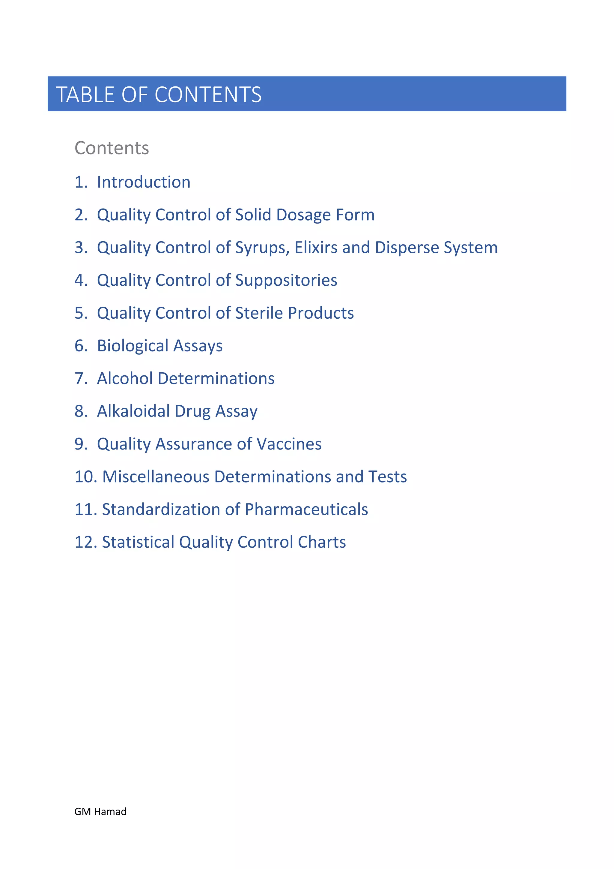 Quality control complete notes