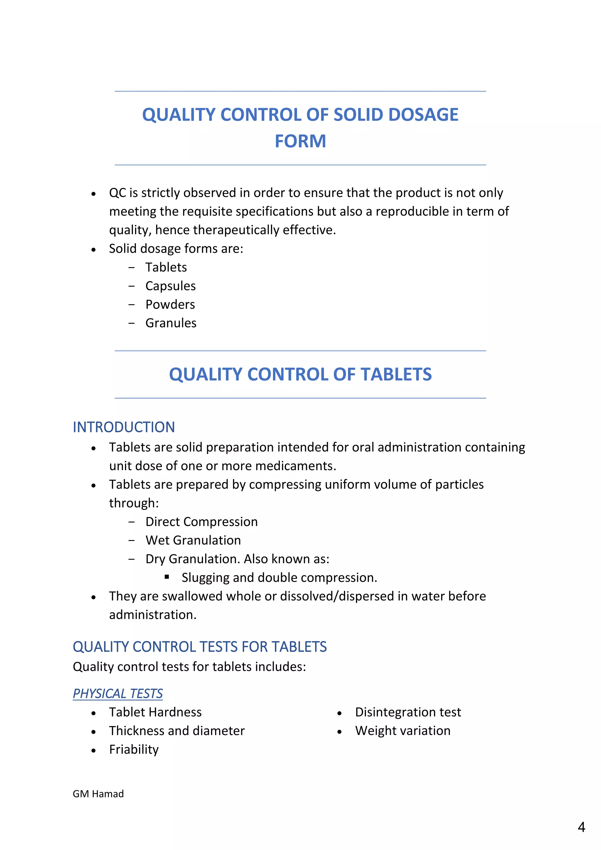 Quality control complete notes