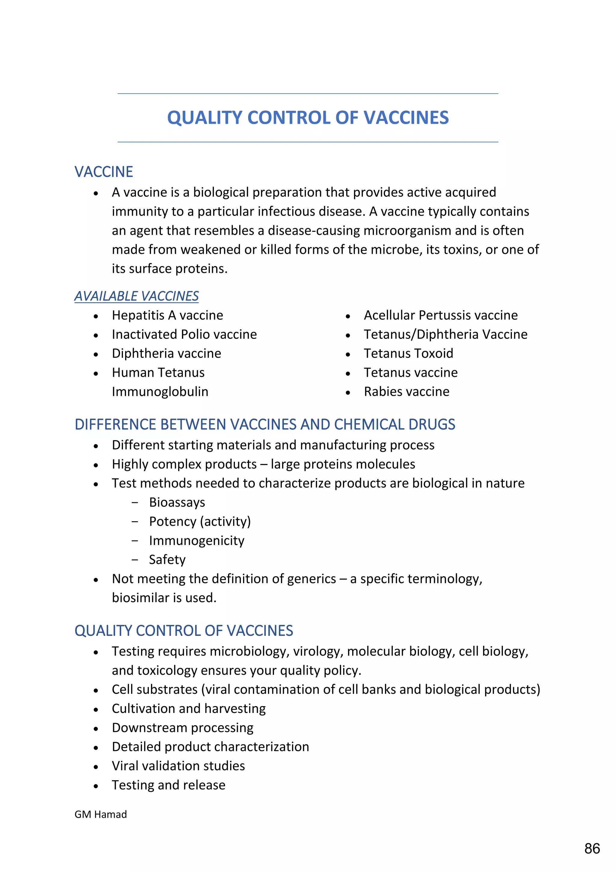 Quality control complete notes