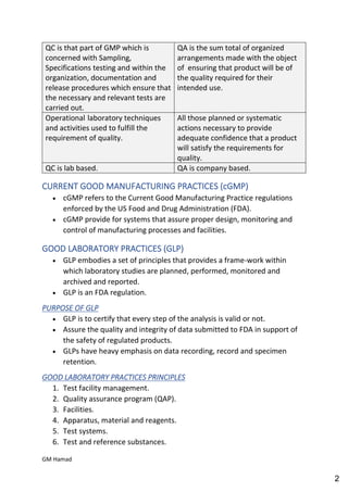 Quality control complete notes