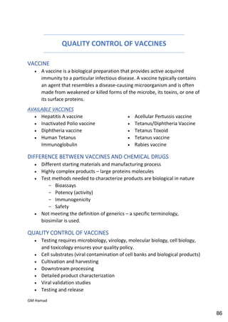 Quality control complete notes