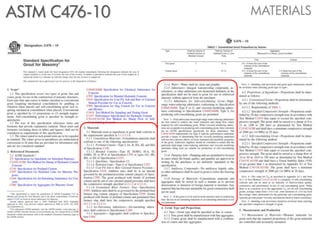 ASTM C476-10   MATERIALS
 