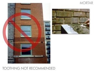 MORTAR




TOOTHING NOT RECOMMENDED
 