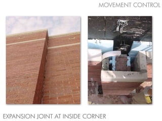 MOVEMENT CONTROL




EXPANSION JOINT AT INSIDE CORNER
 