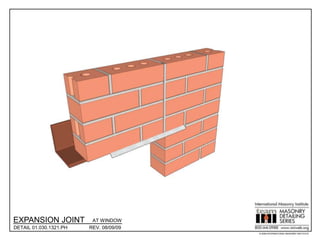 EXPANSION JOINT          AT WINDOW
DETAIL 01.030.1321.PH   REV. 08/09/09
                                        © 2009 INTERNATIONAL MASONRY INSTITUTE
 