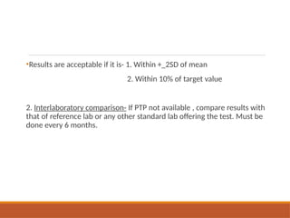 Comprehensive Quality Control in Hematology Laboratory Testing | PPTX