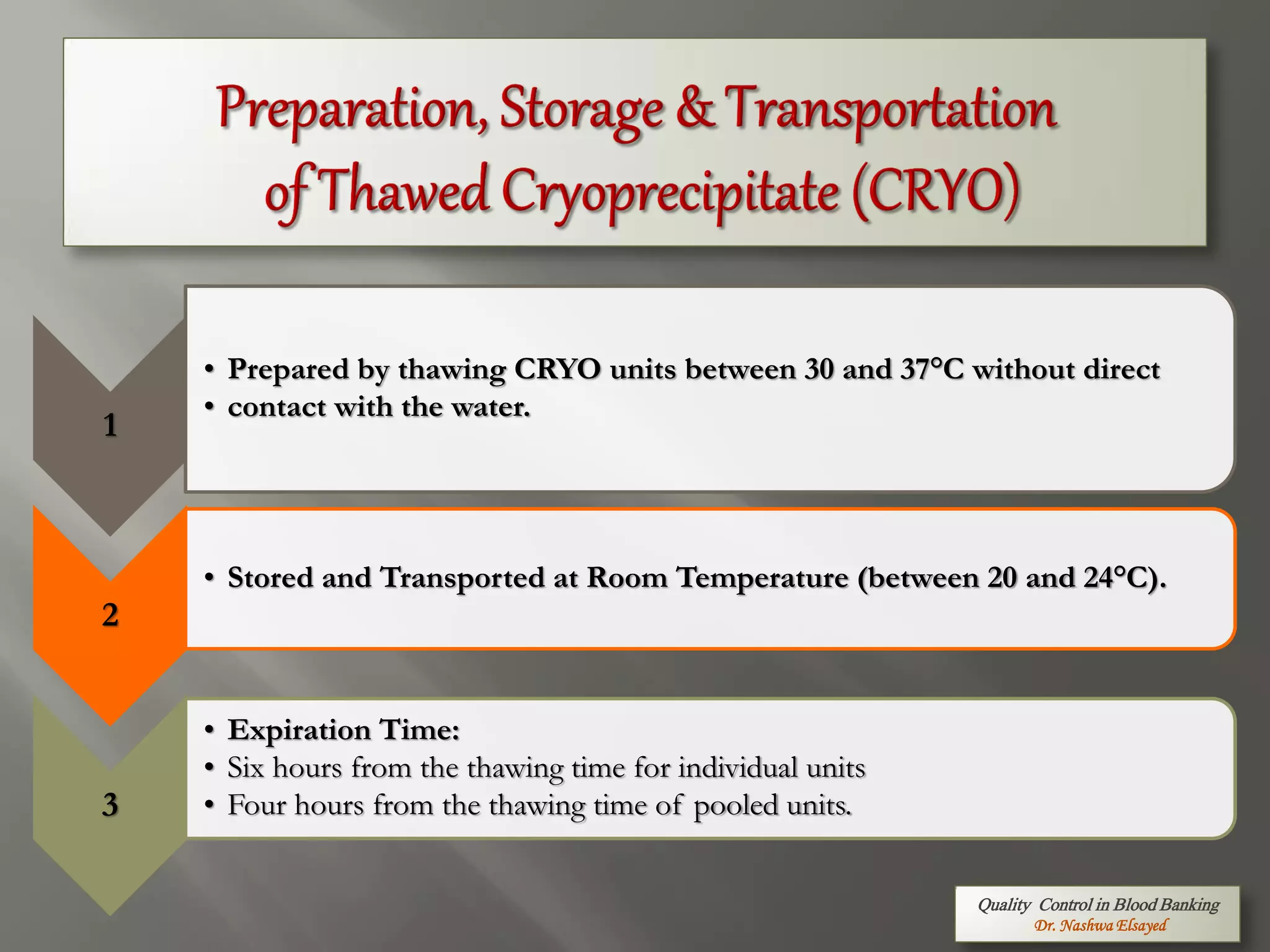 Quality Control in Blood Bank