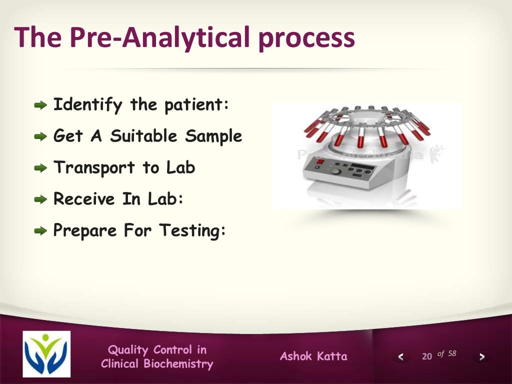 Quality control in clinical biochemistry