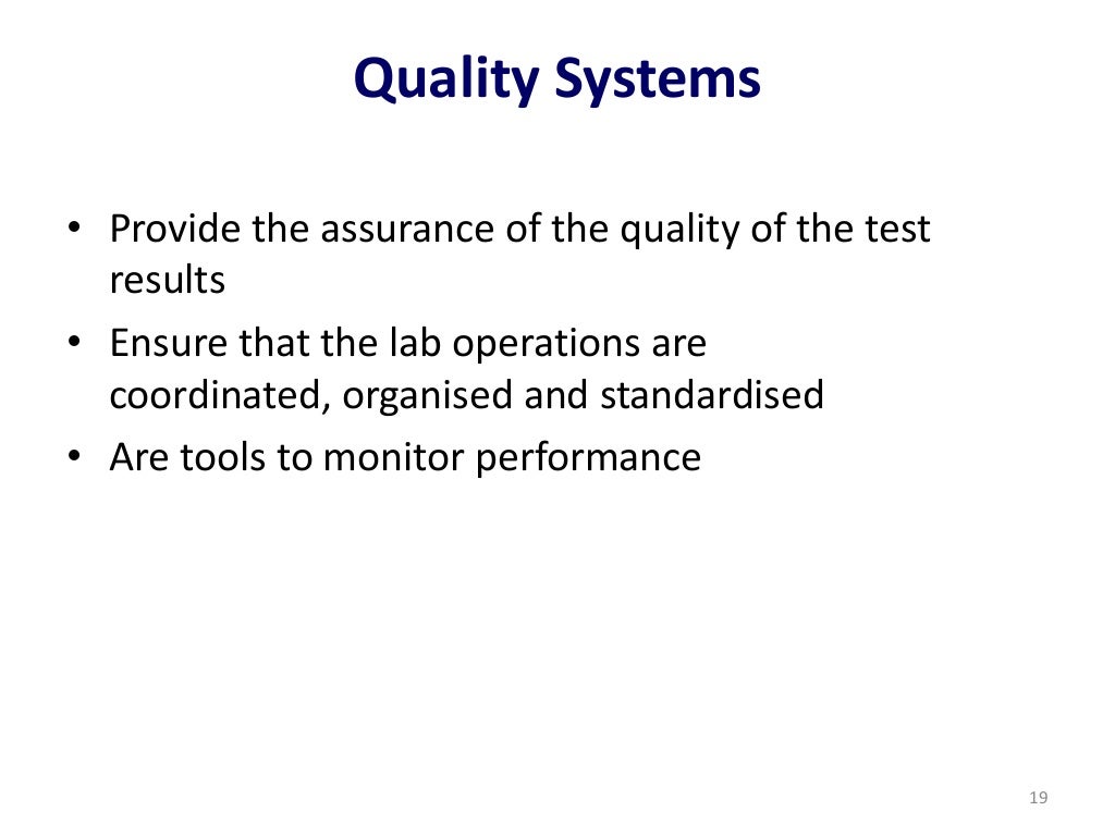 Quality control in clinical laboratory