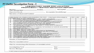 PT Outlier Investigation Form - 2
 