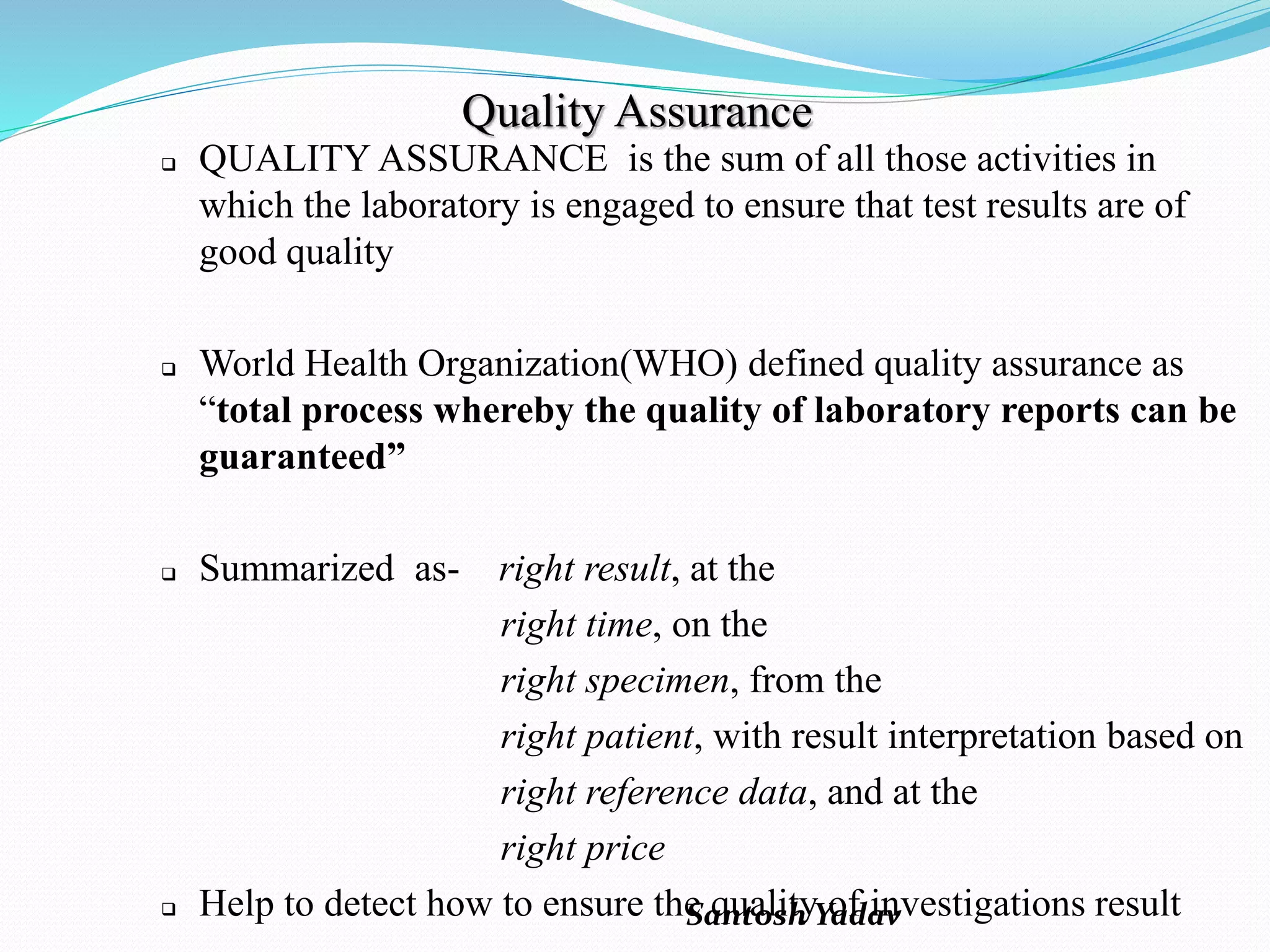 Quality Assurance in Clinical Microbiology | PPTX