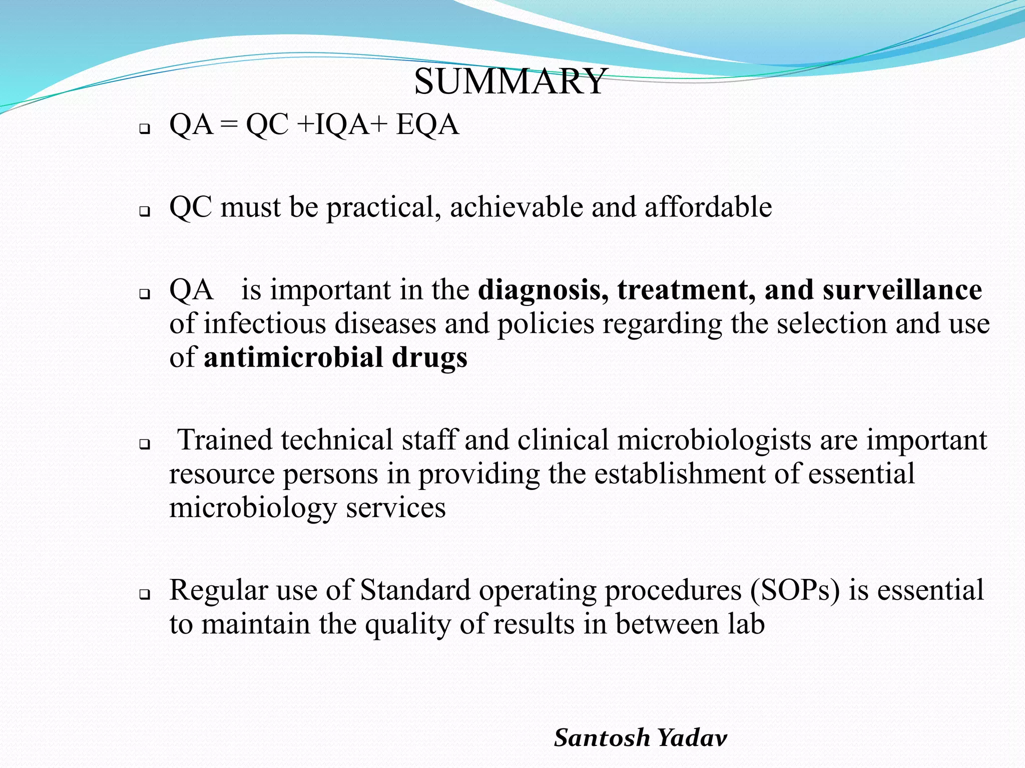 Quality Assurance in Clinical Microbiology | PPTX