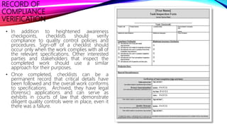 Quality control inspection reports and outcomes wrt contract management ...