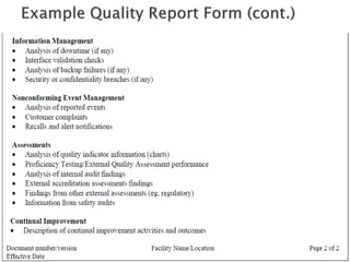 Quality System Essentials Lecture MD General 2014 Course, Clin Path Ain ...