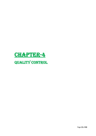 Quality control management  in apparel industries.