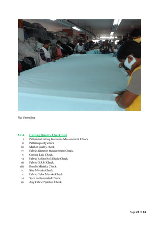 Quality control management  in apparel industries.