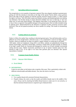 Quality control management  in apparel industries.