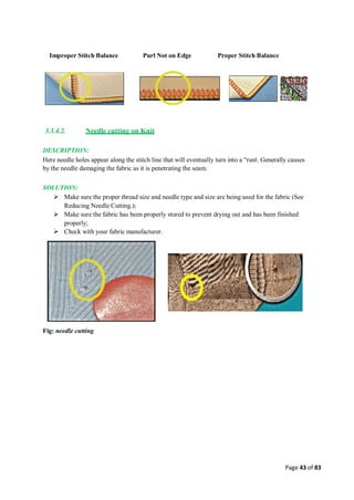 Quality control management  in apparel industries.