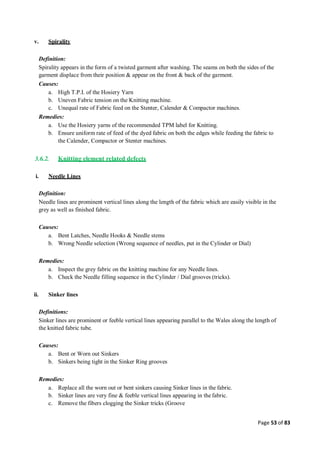 Quality control management  in apparel industries.