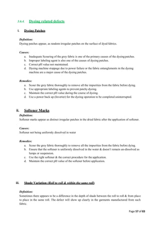 Quality control management  in apparel industries.