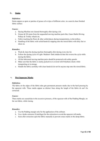 Quality control management  in apparel industries.